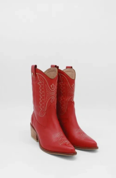 Stivali New York Unstoppable Western Cowboy Boots In Red