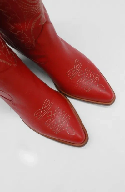 Stivali New York Unstoppable Western Cowboy Boots In Red