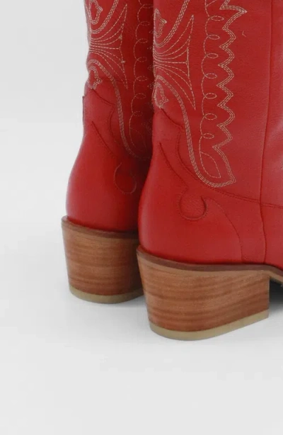 Stivali New York Unstoppable Western Cowboy Boots In Red