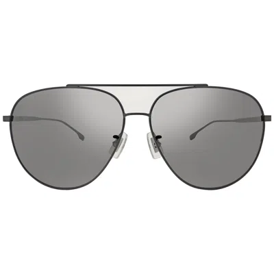 Hugo Boss Silver Mirror Pilot Men's Sunglasses Boss 1296/f/s 0r81/t4 63 In Gray