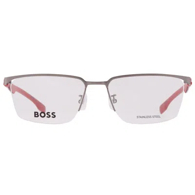 Hugo Boss Rectangle-frame Glasses In Red