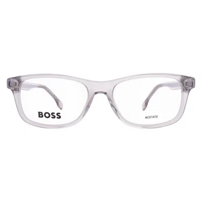 Hugo Boss Rectangle-frame Glasses In Gray