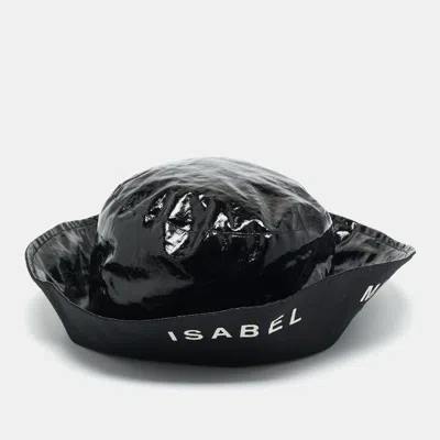 Pre-owned Isabel Marant Black Coated Linen Loiena Bucket Hat Size 58