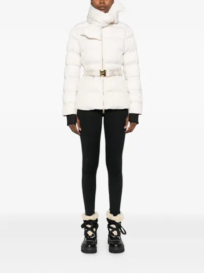 Elisabetta Franchi Tailored Minimalistic Jacket With Structured Shoulders In White
