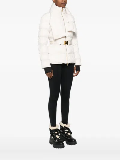 Elisabetta Franchi Tailored Minimalistic Jacket With Structured Shoulders In White