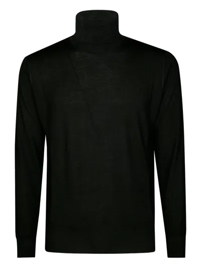 Altea Finely Knit Turtleneck Sweater In Animal Print