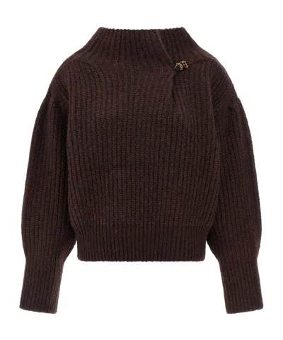 Dries Van Noten Women Oversized Sweater In Wool And Alpaca In Brown