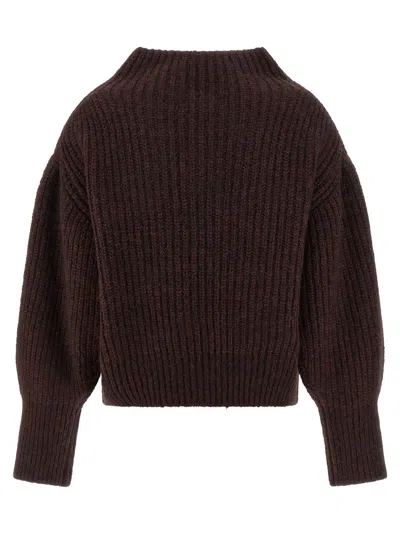 Dries Van Noten Women Oversized Sweater In Wool And Alpaca In Brown