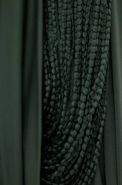 Loewe Draped Beaded Blouse In Green
