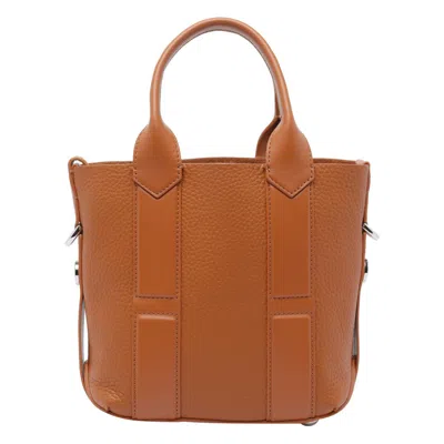 Hogan Small Leather Cross-body Handbag And Handles In Brown