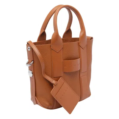 Hogan Small Leather Cross-body Handbag And Handles In Brown