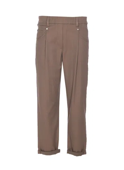 Brunello Cucinelli Women Monile Pants In Brown