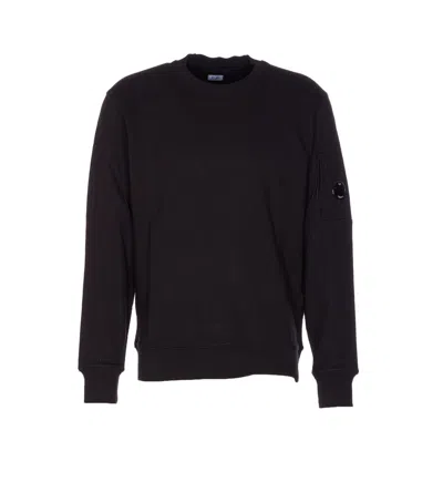 C.p. Company Men Logo Sweatshirt In Black