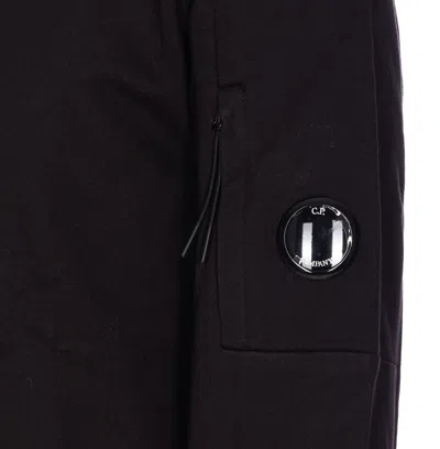 C.p. Company Men Logo Sweatshirt In Black
