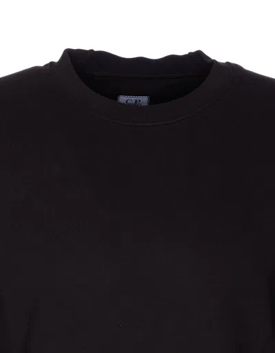 C.p. Company Men Logo Sweatshirt In Black