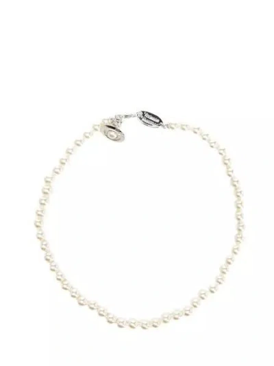Vivienne Westwood Simonetta Pearl Necklace Jewelry Silver In Neutral