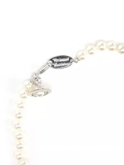 Vivienne Westwood Simonetta Pearl Necklace Jewelry Silver In Neutral