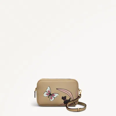 Radley London Spring Meadow Small Zip Top Crossbody Bag In Nude
