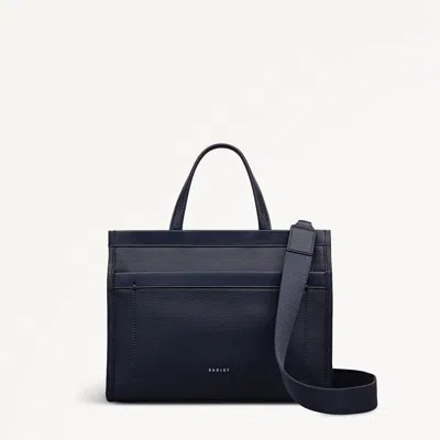 Radley London Ink Small Ziptop Grab In Blue