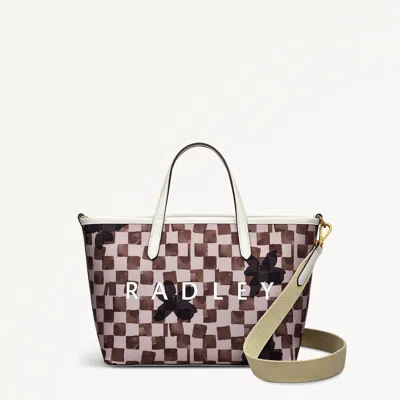 Radley London Southwell Gardens Check Medium Open Top Tote Bag In Brown