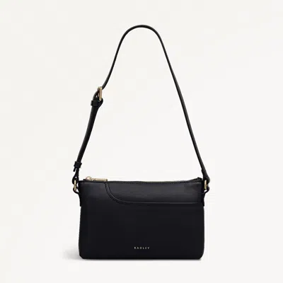 Radley London Mini Pockets Top Zip Ew Black Leather Shoulder Bag