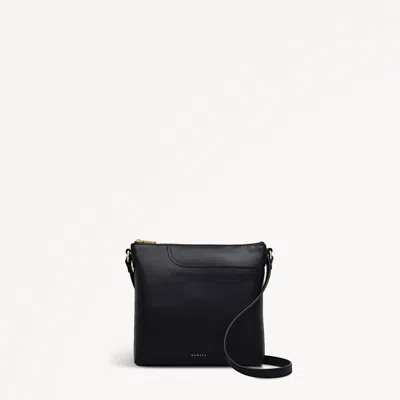 Radley London Pockets Small Leather Zip Top Crossbody Bag In Black