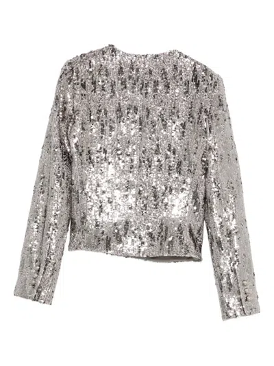 Elie Saab Sequin-embellished Jacket In Metallic