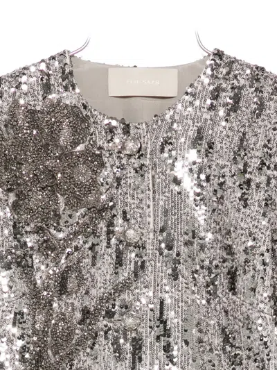 Elie Saab Sequin-embellished Jacket In Metallic
