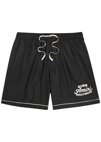 Amiri Logo-print Shorts In Black