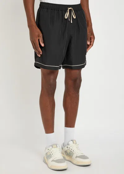 Amiri Logo-print Shorts In Black