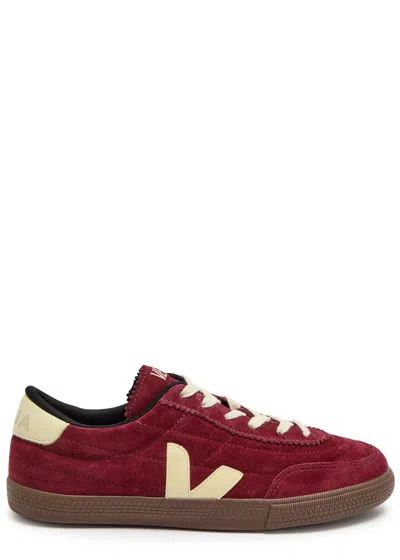Veja Panenka Bordeaux Low Top Sneakers With Logo Patch On The Side And Contrasting Heel With Logo Letteri In Multi