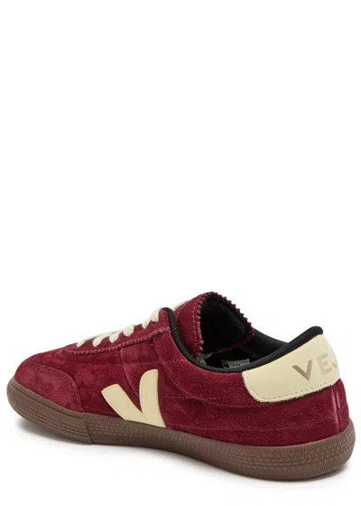 Veja Panenka Bordeaux Low Top Sneakers With Logo Patch On The Side And Contrasting Heel With Logo Letteri In Multi