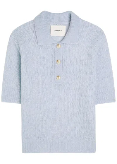 Lisa Yang Masy Cashmere And Silk-blend Top In Gray