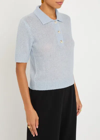 Lisa Yang Masy Cashmere And Silk-blend Top In Gray