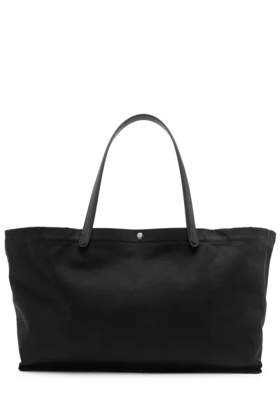 The Row Idaho Xl Canvas Tote Bag In Black