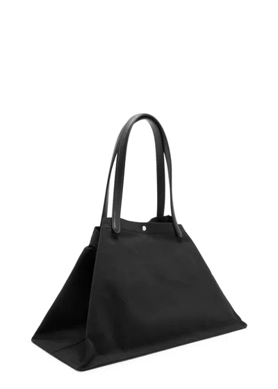 The Row Idaho Xl Canvas Tote Bag In Black