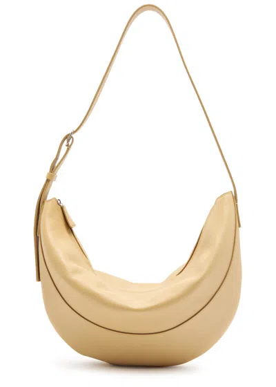 The Row Jouve Grained Leather Shoulder Bag In White