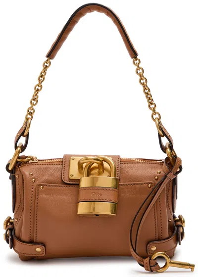 Chloé Chloe Women Biscuit Leather Small Paddington Shoulder Bag In Brown
