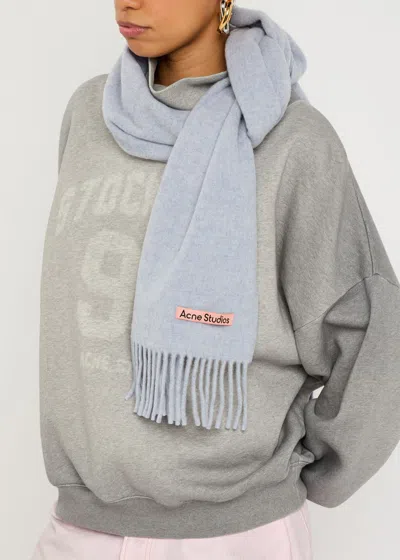 Acne Studios Canada Wool Scarf In Blue