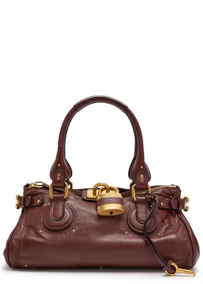 Chloé Chloe Women Chocolate Leather Paddington Shoulder Bag In Brown