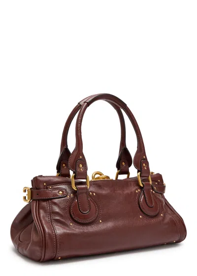 Chloé Chloe Women Chocolate Leather Paddington Shoulder Bag In Brown