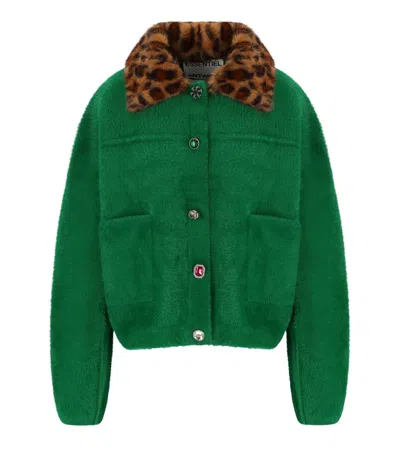 Essentiel Antwerp Button-embellshment Cardigan In Green