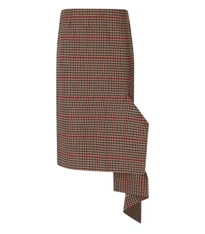 Essentiel Antwerp Ifeather Brown Midi Skirt In Brown