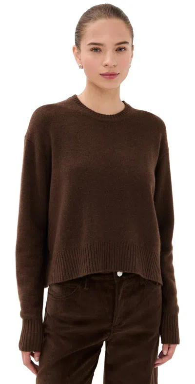 Sprwmn Boxy Cashmere Sweater Americano In Brown