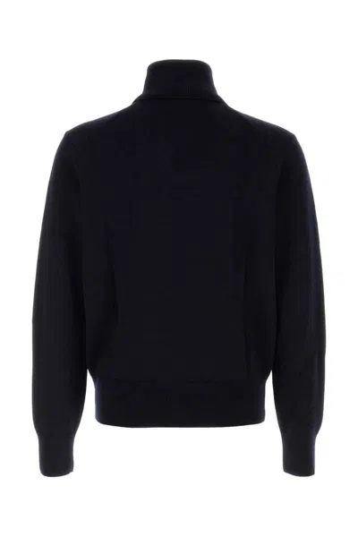 Ami Alexandre Mattiussi Navy Blue Turtleneck Sweater Ami De Coeur In Black