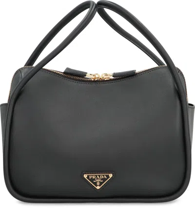Prada Darling Leather Tote Bag In Black