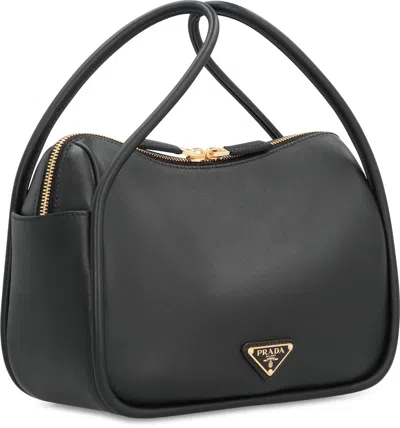 Prada Darling Leather Tote Bag In Black
