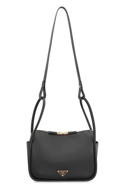 Prada Darling Leather Tote Bag In Black