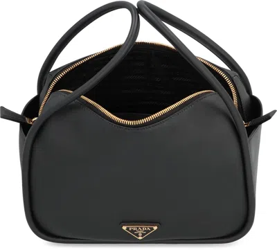 Prada Darling Leather Tote Bag In Black