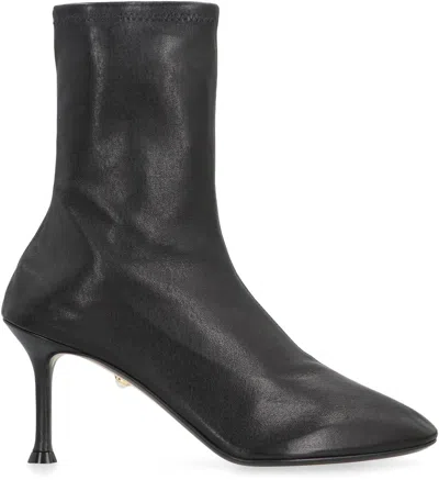 Alevì Milano Etienne Leather Ankle Boots In Black